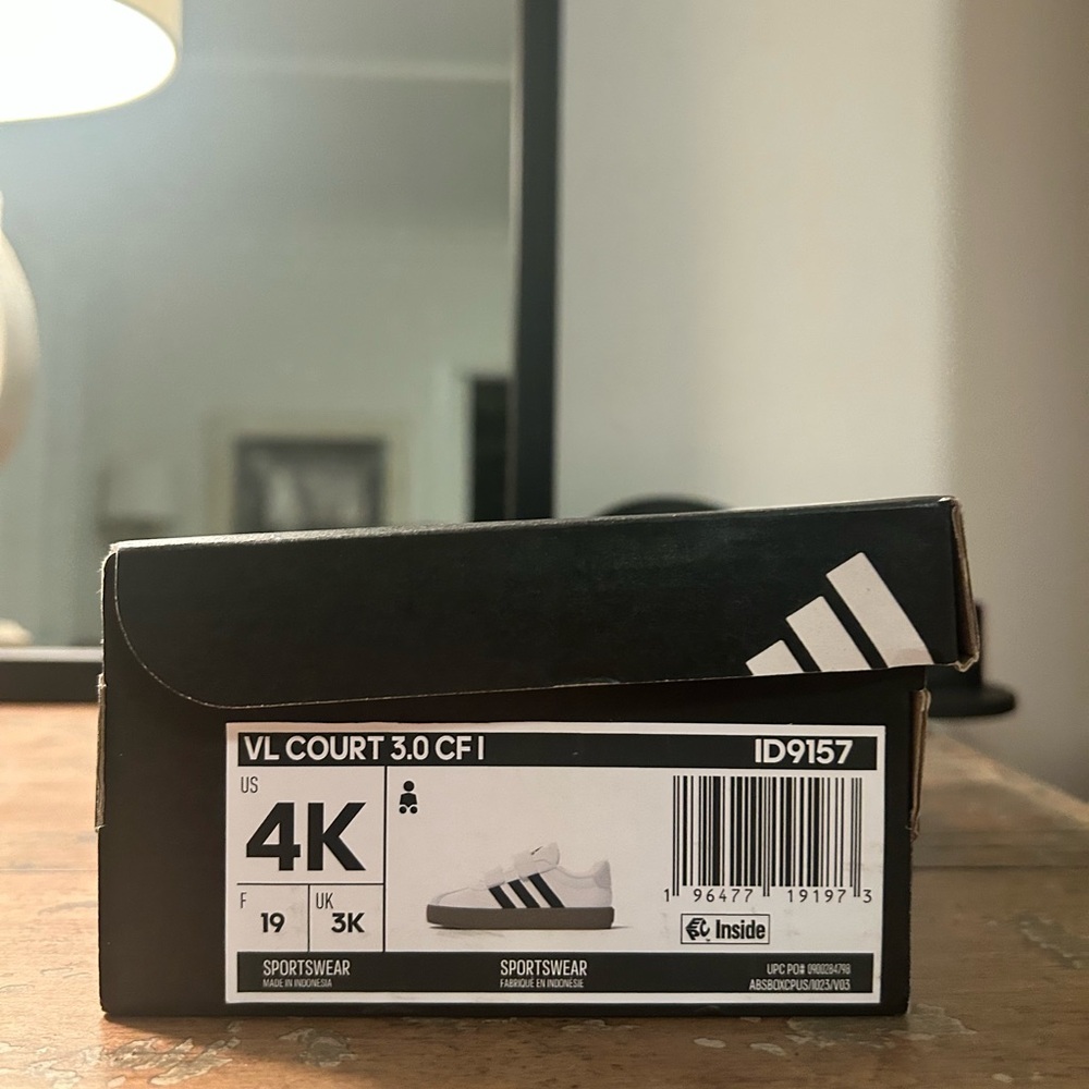 adidas Kids White and Beige Sneakers - Picture 5 of 5